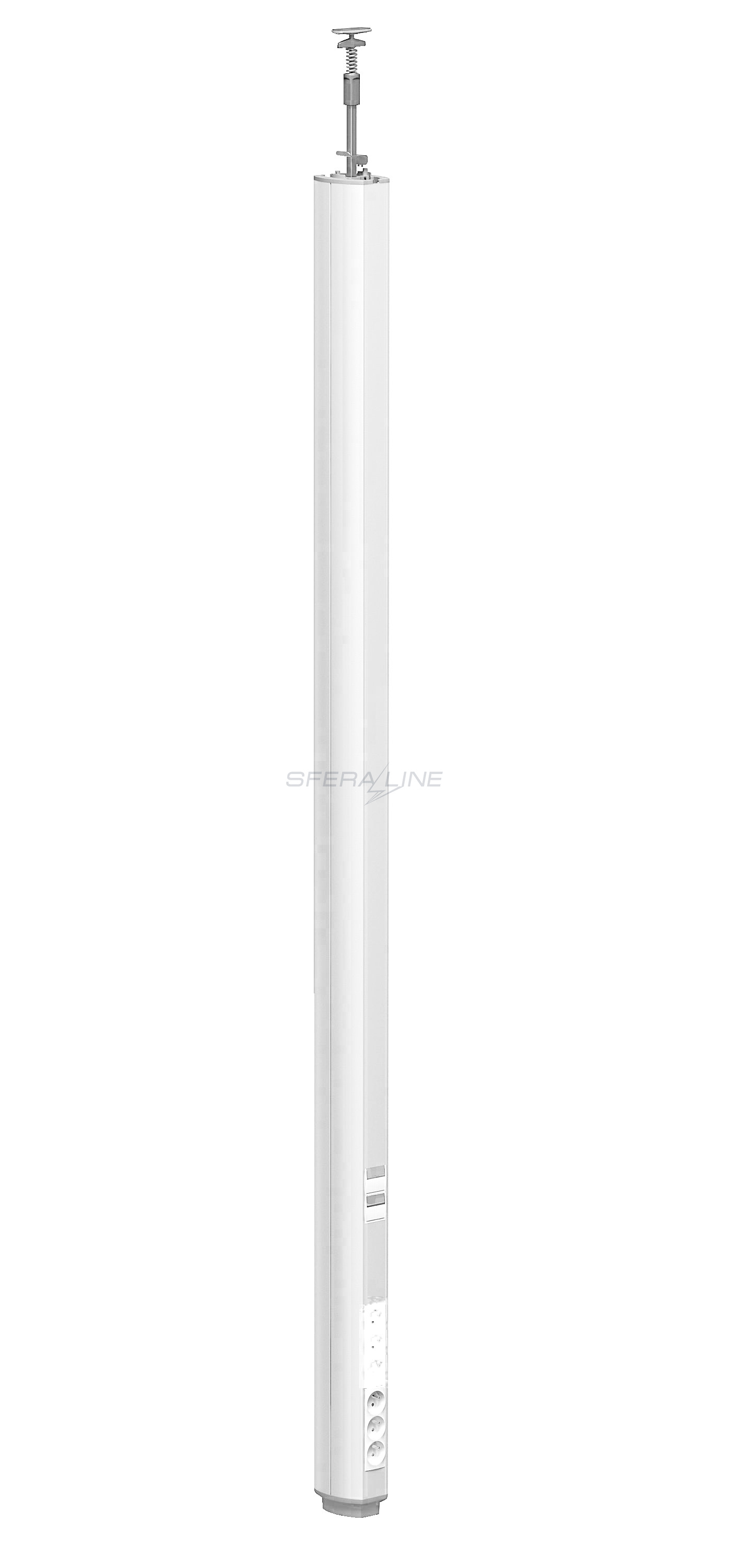 Сервисная стойка 2-сторонняя распорная 2,70-3,10м OptiLine 45, белый